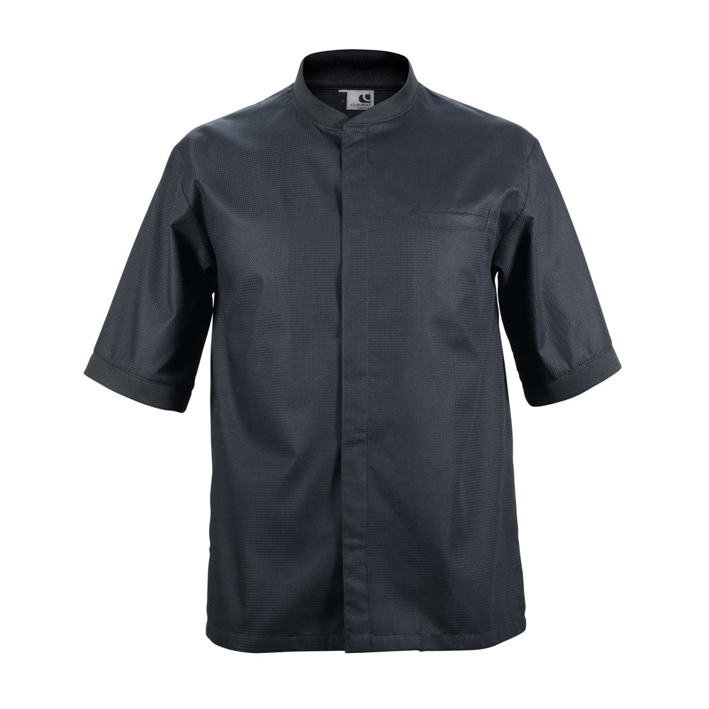 TIME short sleeve black honeycomb material chef jacket