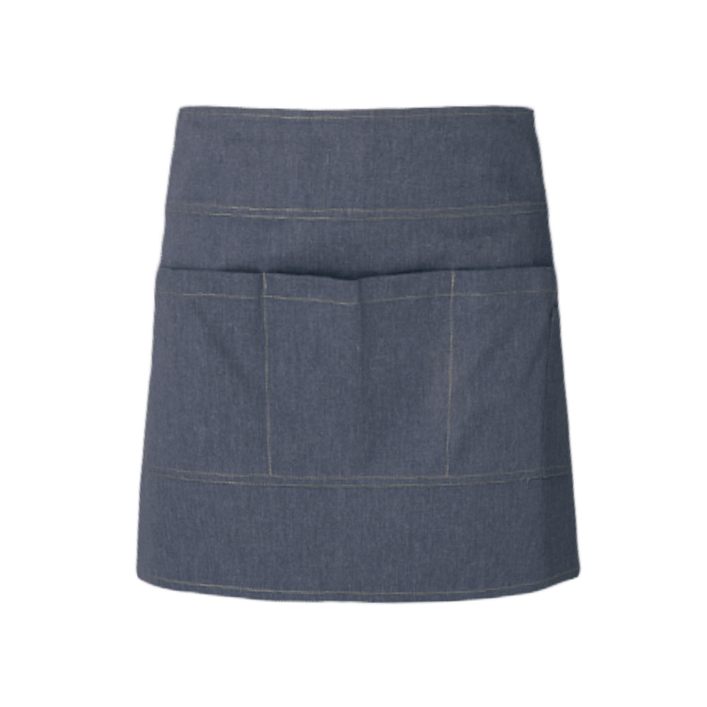 modern style denim waiter and waitress apron with pockets