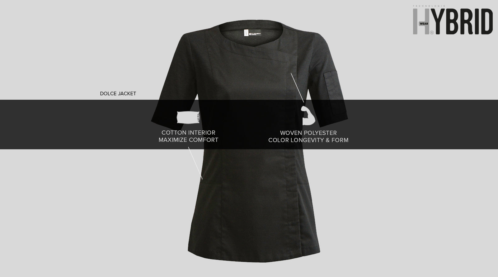 women's comfortable hybrid cotton chef jacket