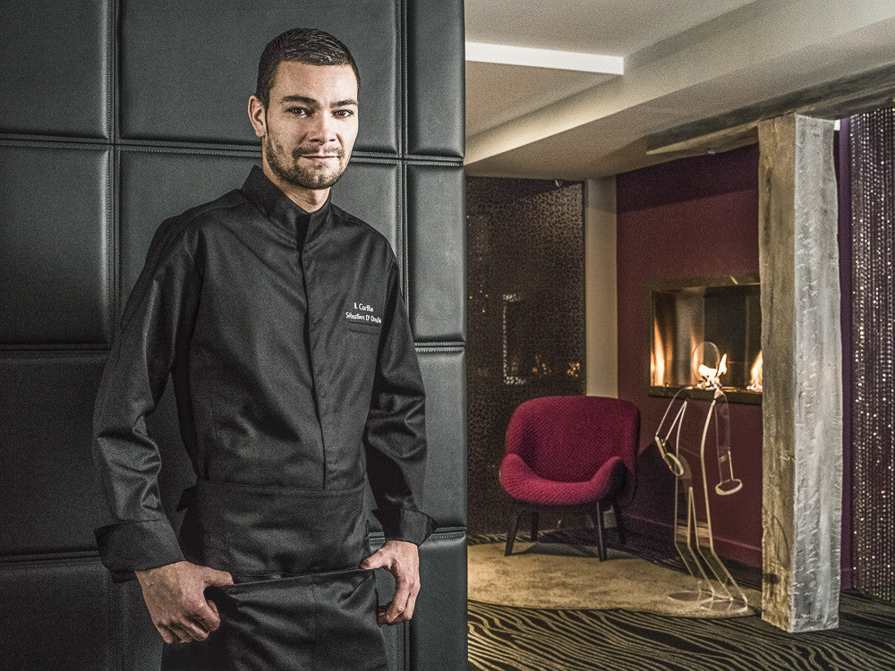 Skorpios- Men's Long Sleeve Chef Jacket - Black