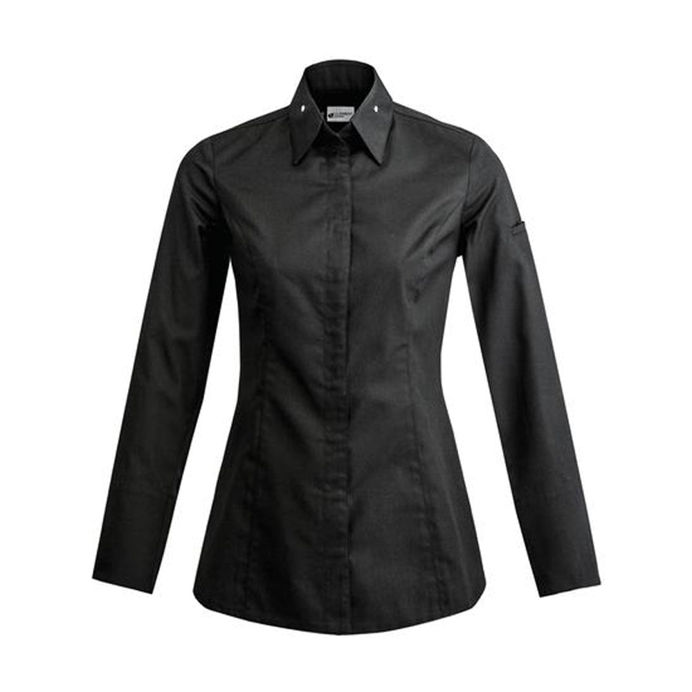 Venezia- Women's Long Sleeve Chef Jacket -Black 4XL