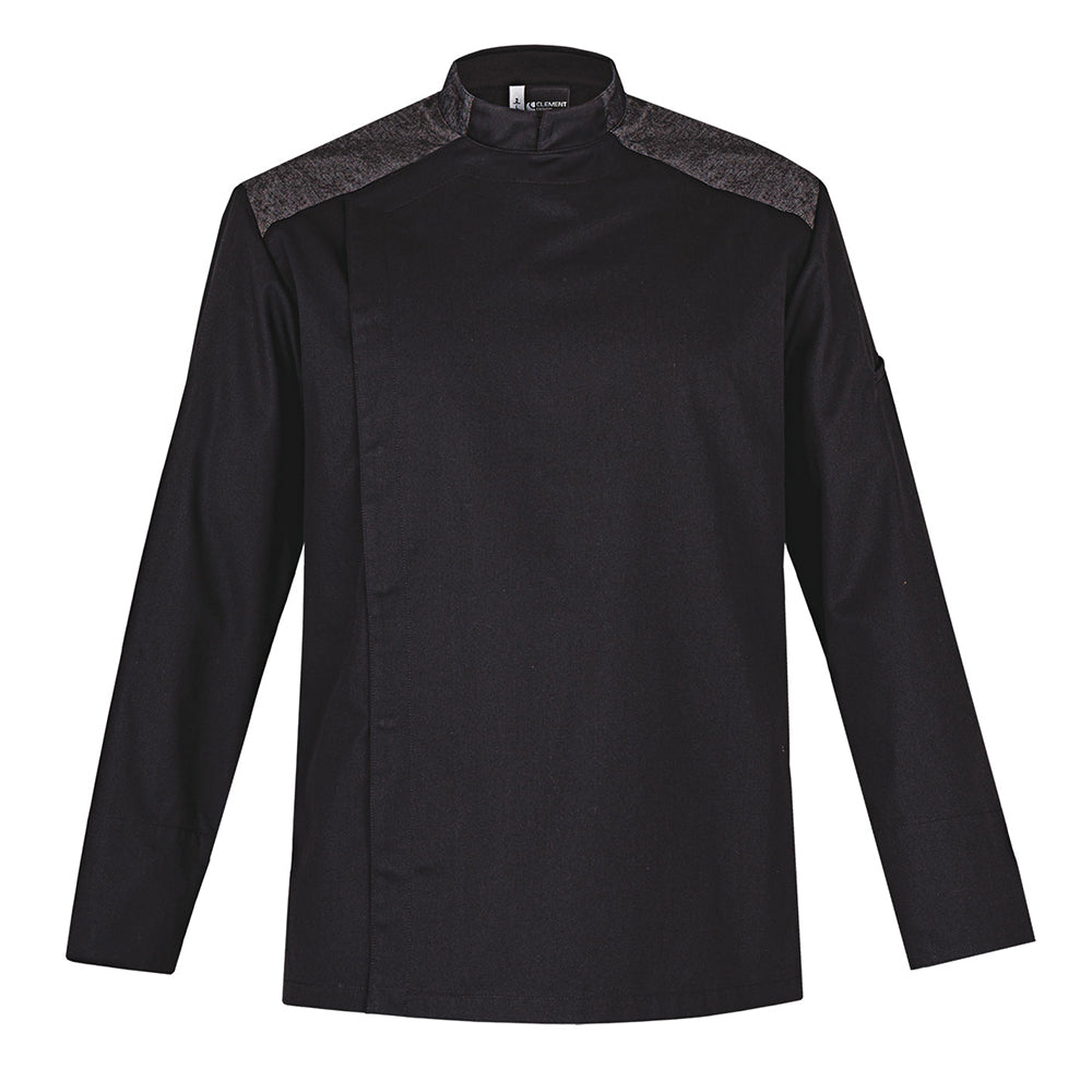 Yale- Men's Long Sleeve Chef Jacket- Black