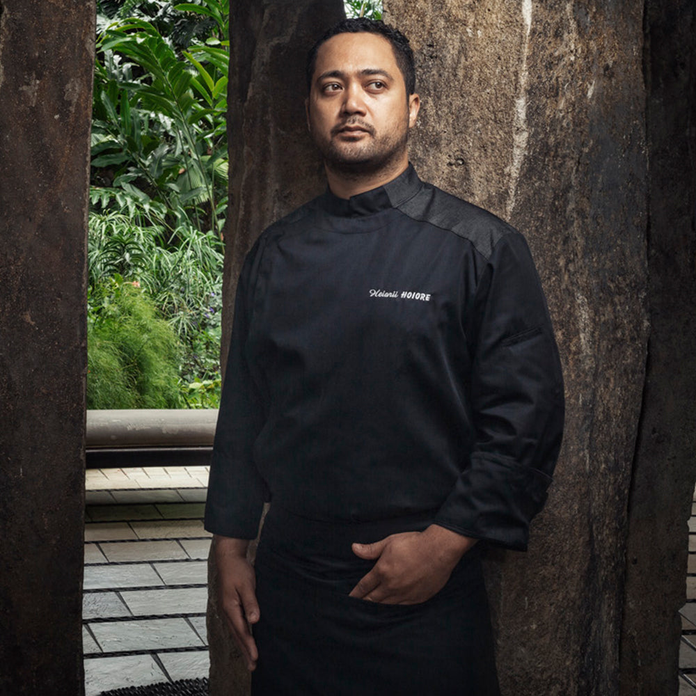 Yale- Men's Long Sleeve Chef Jacket- Black