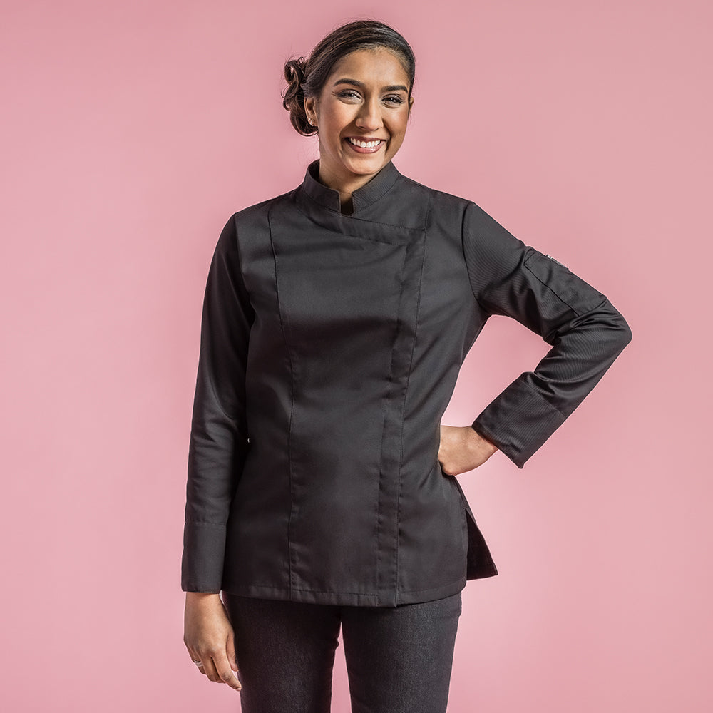 Women's black chef outlet coat