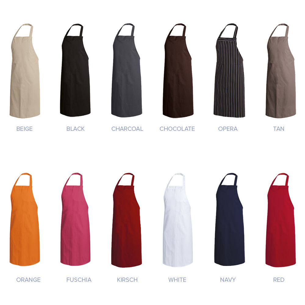 PAPRIKA multi-colored bib chef and service aprons