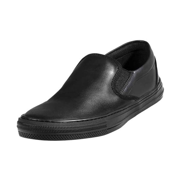 Black sole slip on top sneakers