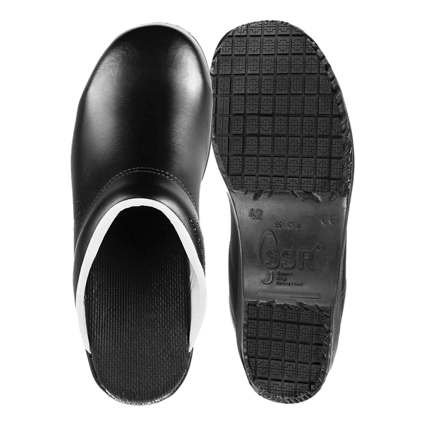 Clement Design Leather Anti-Slip Kitchen Clogs - LUGANO - Clement