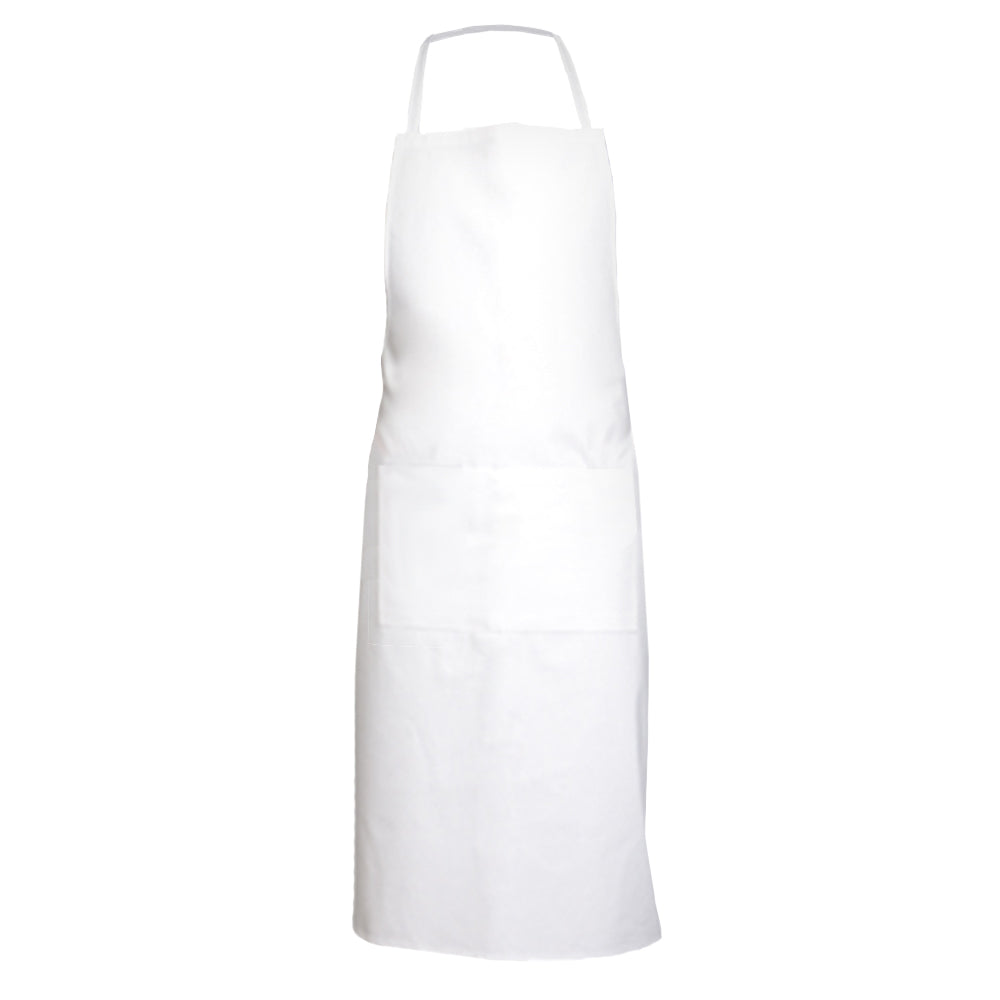 GENIEVRE white 100% cotton bib apron