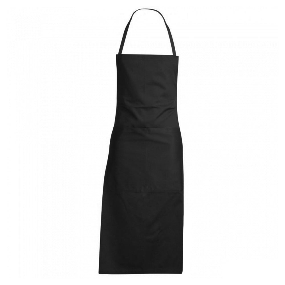 GIROFLE black 100% cotton bib apron 