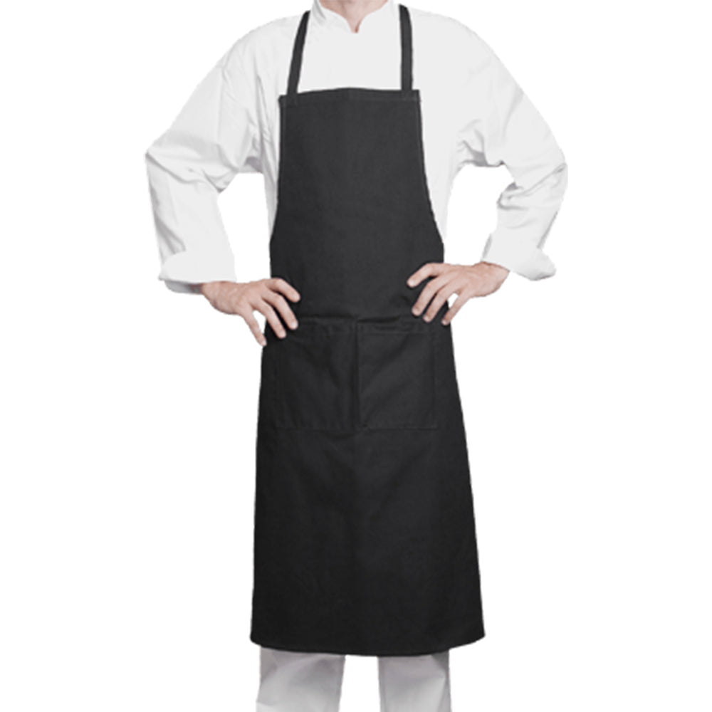 100% black cotton bib apron from Clement Design