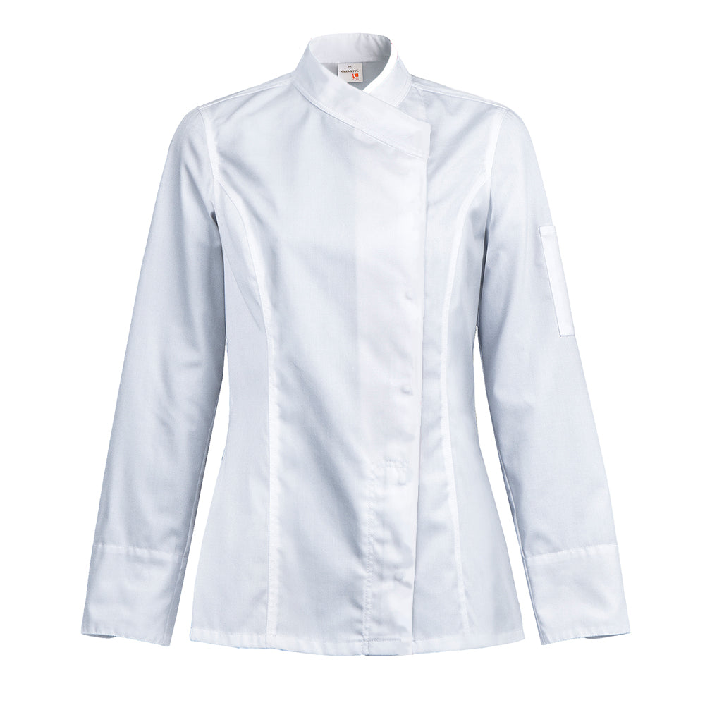 INTUITION kimono collar chef jacket long sleeve white