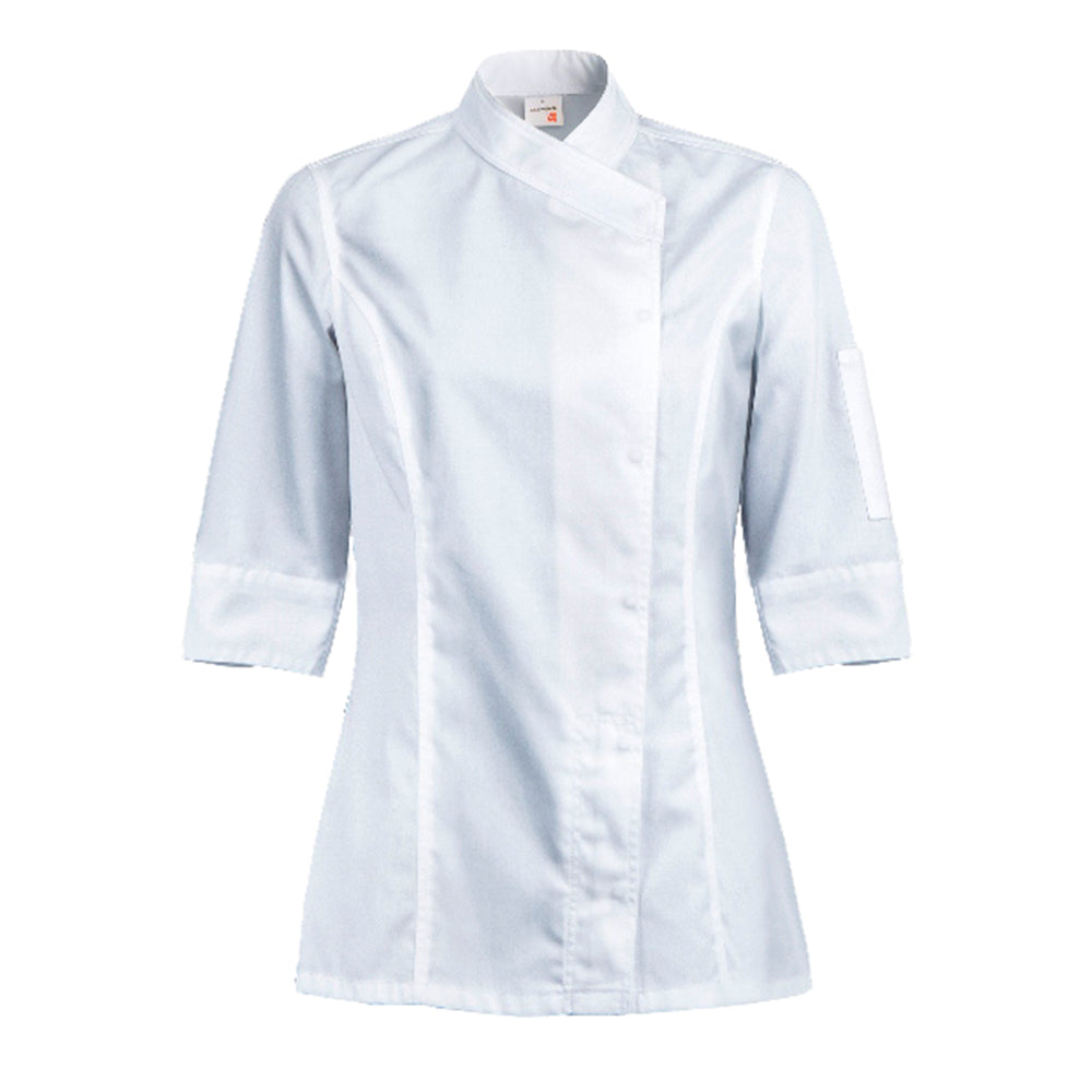 INTUITION women's white short sleeve chef coat