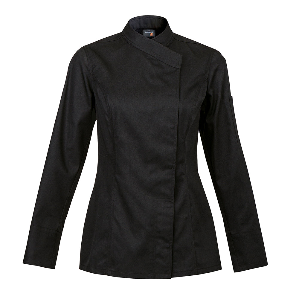 INTUITION kimono collar chef jacket long sleeve black