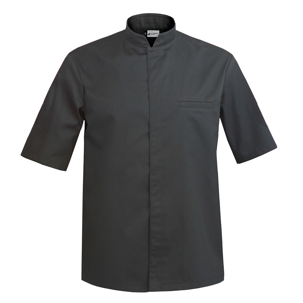 MANTOVA short sleeve black center snap executive chef jacket 