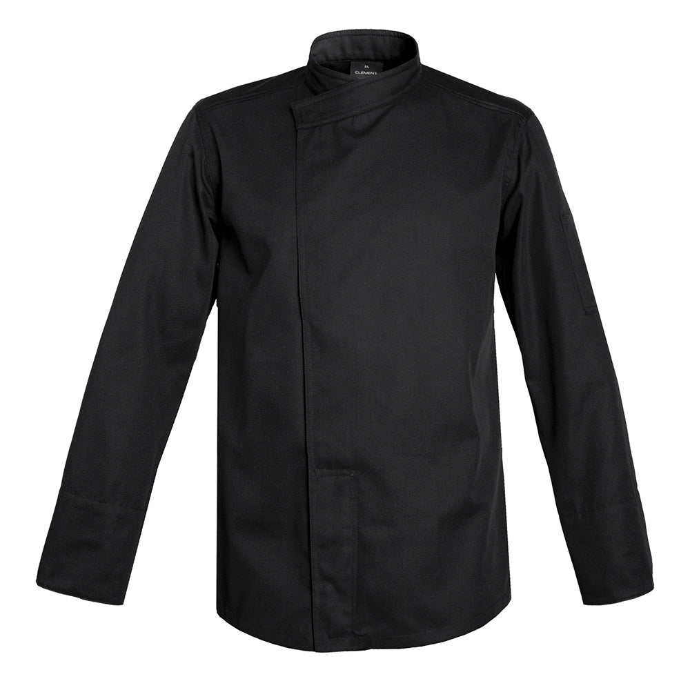 TOKYO black long sleeve kimono collar chef jacket 