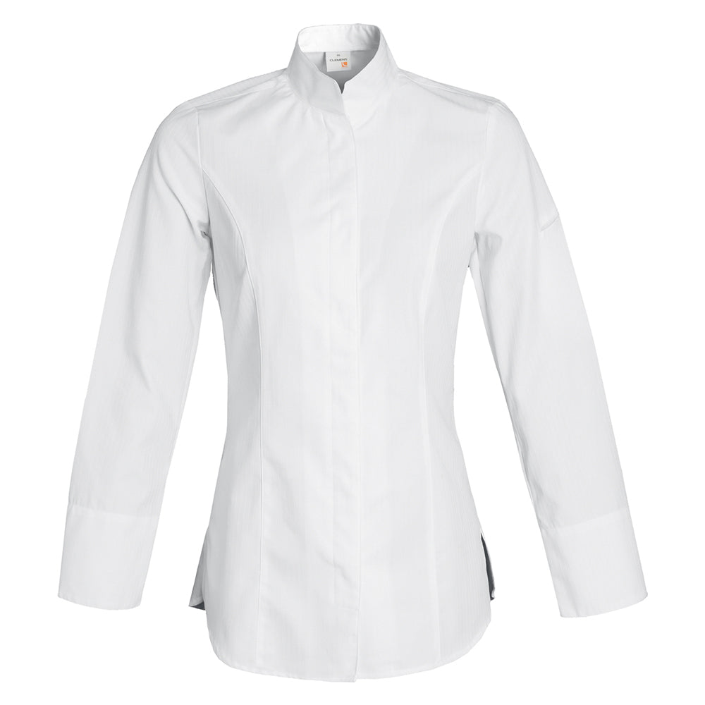 VALENCIA fitted women's stylish white chef jacket 